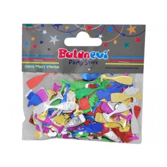 Kadeh Şekli Bulunan Serpme Konfeti